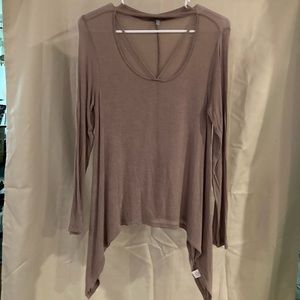 🍁🍂Charlotte Russe Tan, long sleeved tunic shirt, Size XS🍂🍁